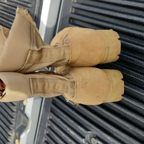 Combat Army boots warm weather Men's Sz 6.5w Vibram sole Tan - Picture 5 of 6